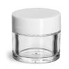 144 Count Empty Plastic Jars with Lids, 1/4 oz Clear Polystyrene Thick Wall Containers with Lined White Caps, Small Plastic Jars for Beauty Products, Cosmetics, Lip Balm, Creams, Skin Care, Crafts view 2