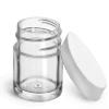 144 Count Empty Plastic Jars with Lids, 1/4 oz Clear Polystyrene Thick Wall Containers with Lined White Caps, Small Plastic Jars for Beauty Products, Cosmetics, Lip Balm, Creams, Skin Care, Crafts view 4