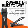 KOHM Nail Clippers for Thick Nails - Heavy Duty, Sharp Wide Mouth Professional Fingernail and Toenail Clippers for Men, Women & Seniors, Black view 3