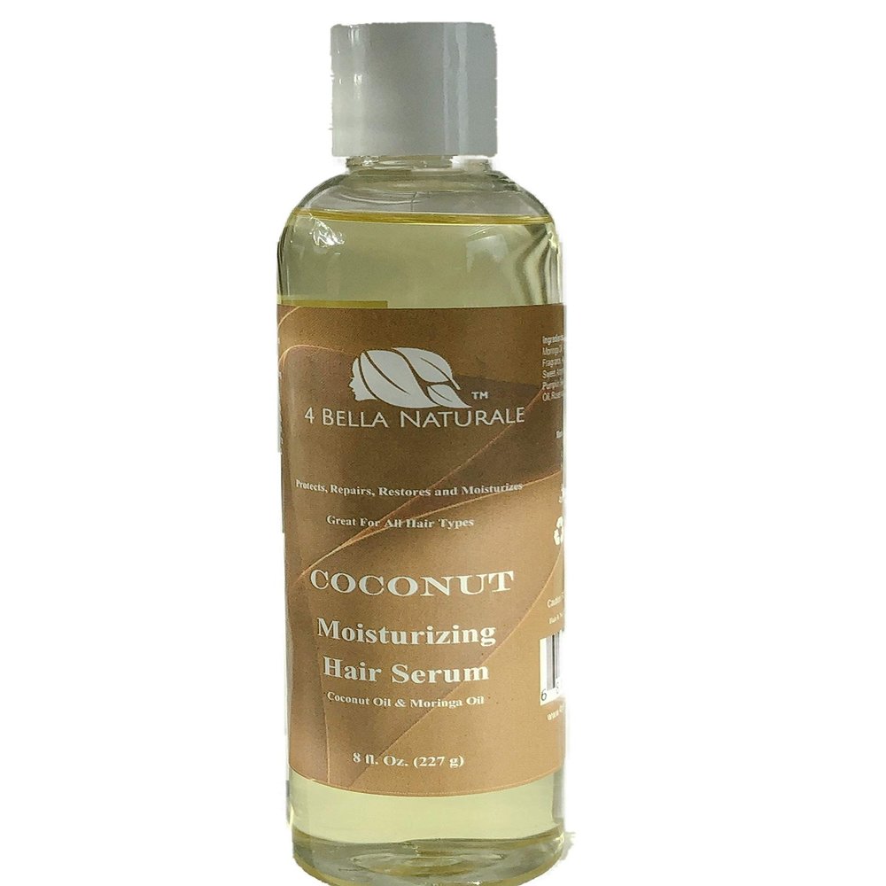 4 BELLA NATURALE Coconut Hair Serum 8 oz Hair Oil