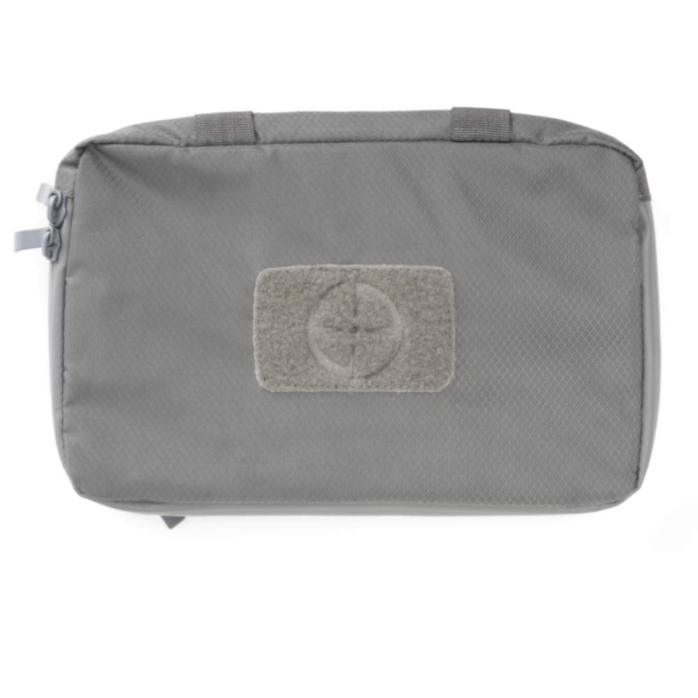 LA Police Gear HAMS Expandable Electronics Pouch, Toiletry Travel Pack, Tactical Pouch with Hanging Hook and Inner Organization - Grey