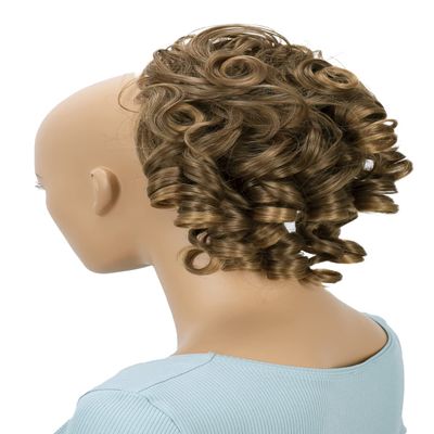 CAISHA Jumbo Hairpiece Scrunchy Updo Voluminous Curly Messy Bun Light Brown Mix G9L