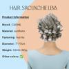 CAISHA Jumbo Hairpiece Scrunchy Updo Voluminous Curly Messy Bun White Gray Mix G10L view 2