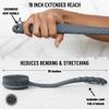 Long Handle Back Scrubber for Shower - 19 inch Extended Reach Silicone Body Brush - Avilana Bath Scrubber Extended Reach Tool - Easy Grip Body Wash Brush Gift view 4