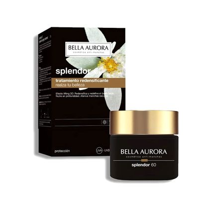 BELLA AURORA Splendor 60 Crema Anti-edad Da | Efecto Lifting 3D | cido Hialurnico | Proteccin Solar SPF 20