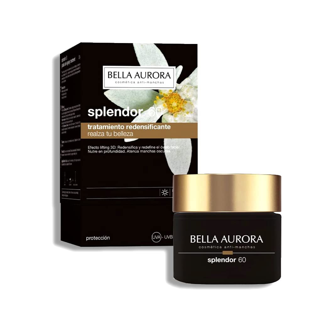 BELLA AURORA Splendor 60 Crema Anti-edad Da | Efecto Lifting 3D | cido Hialurnico | Proteccin Solar SPF 20