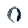 Mud Pie Women's Tie Dye Embellished Knotted Headband, Blue, One Size Fits Most view 1