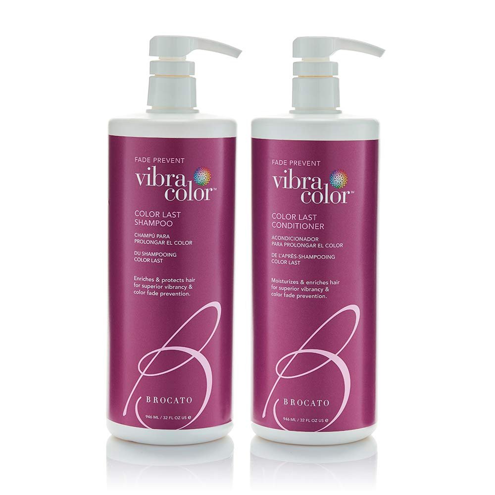 Brocato Vibracolor Color Last Shampoo (32 Oz. Shampoo + Conditioner Duo) | Color Safe for Color Treated Hair - Prevents Fading & Extends the Life & Brilliance of Hair, Contains No Sulfate or Parabens