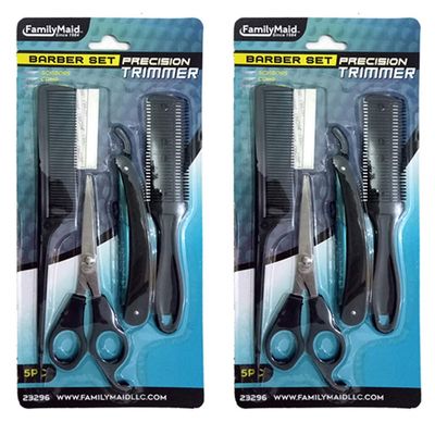 10pc Barber Set Comb Scissors Hair Cutting Precision Shears Hairdresser Salon