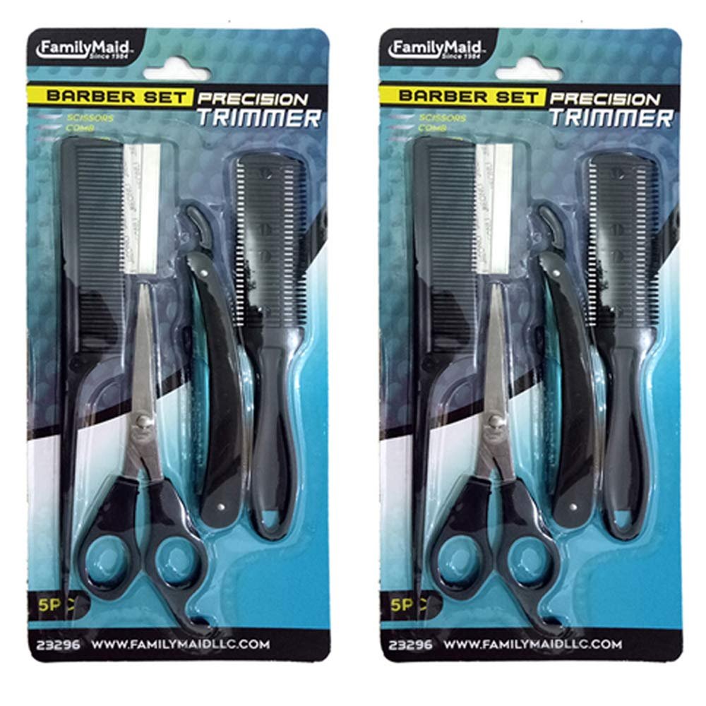 10pc Barber Set Comb Scissors Hair Cutting Precision Shears Hairdresser Salon
