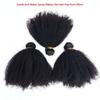 Mongolian Afro Kinky Curly Bundles Human Hair 4B 4C Afro Kinky Human Hair Bundles for Black Women (8 8 8 Inch) 100% Unprocessed Virgin Hair Extensions Afro Curly Weave Bundles Natural Color view 3