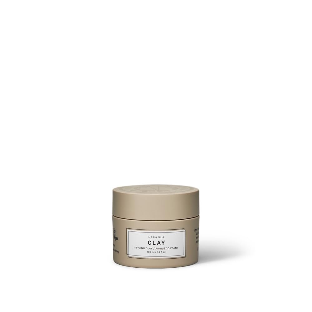 Maria Nila Minerals Clay, 3.4 Fl Oz / 100 ml, Hold 3/5, For all Hairstyles, Defining Wax Gives Matte Texture, 100% Vegan & Sulfate/Paraben free