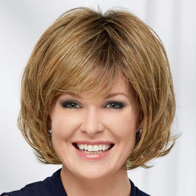 Paula Young Jamie Lynn VersaFiber Wig Stylish, Mid-Length Shag Wig with Tousled, Razor-Cut Layers In Heat-Stylable Fiber/Multi-tonal Shades of Blonde, Silver, Brown, and Red