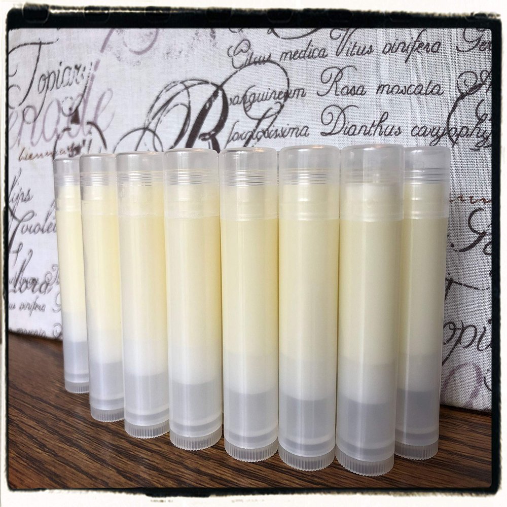 20 CANDY CORN Flavored Lip Balms in Clear Tubes - Handmade - Wholesale
