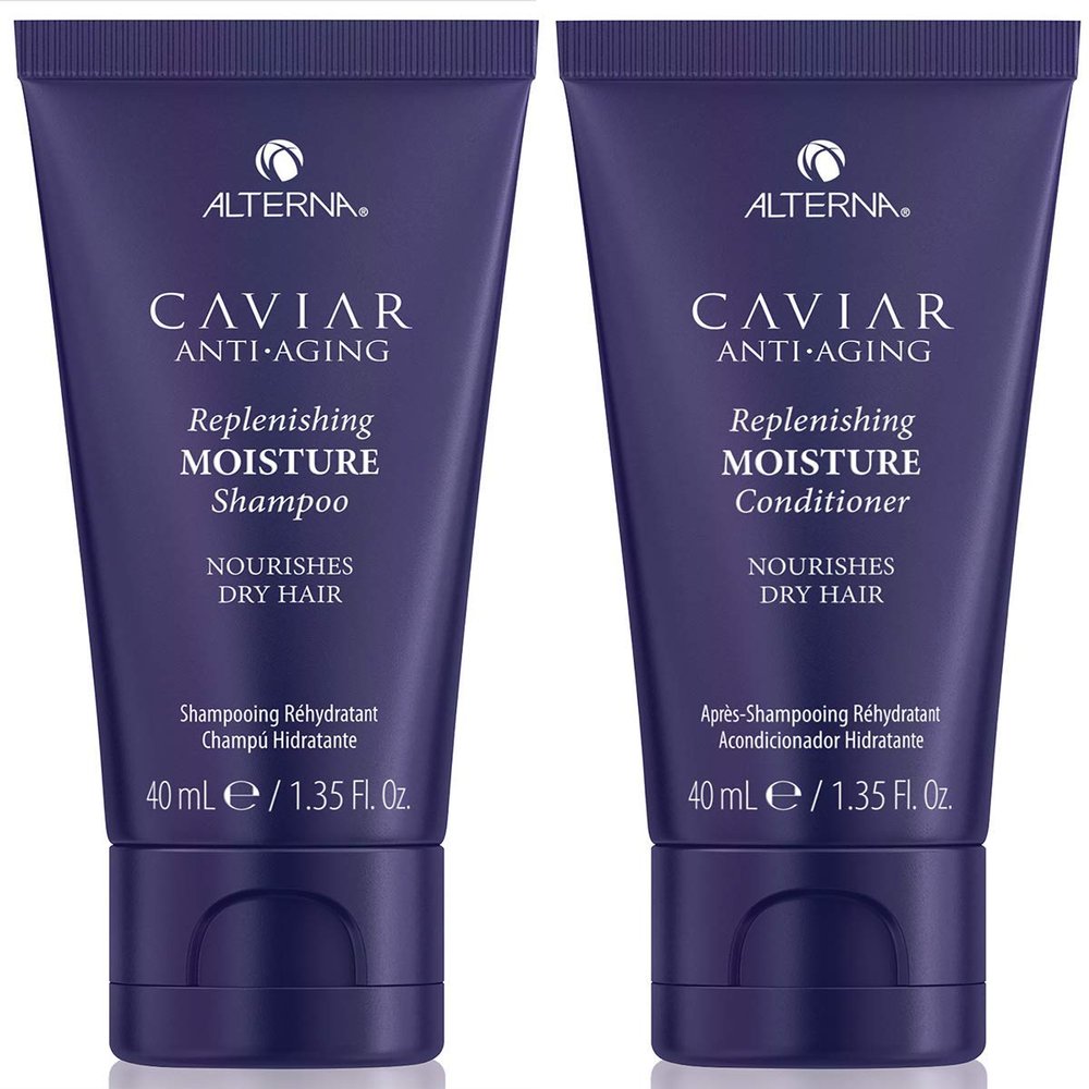 Alterna Caviar Anti-Aging Replenishing Moisture Shampoo and Conditioner Set, For Dry, Brittle Hair, Protects, Restores and Hydrates, Sulfate Free