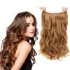 RemeeHi Secret Micro Hair Pieces Human Hair Wavy Curly Beauty Fish-line Hair Extension for Women 100g 15 Inch 25cm 8# Chestnut Brown view 1