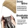 RemeeHi Secret Micro Hair Pieces Human Hair Wavy Curly Beauty Fish-line Hair Extension for Women 100g 15 Inch 25cm 8# Chestnut Brown view 3