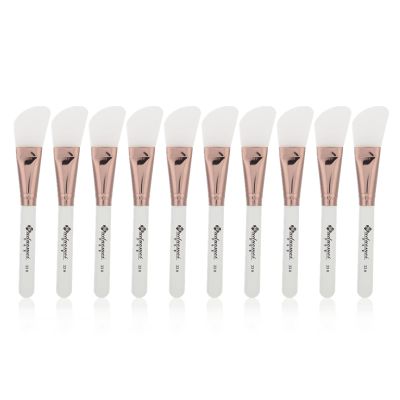 10pcs Silicone Mask Brush, Flexible Mud Mixed Brush, Hairless Face Mask Brush Applicator for Facials, Mud, Clay Mask, DIY, Modeling Mask, Wholesale Business