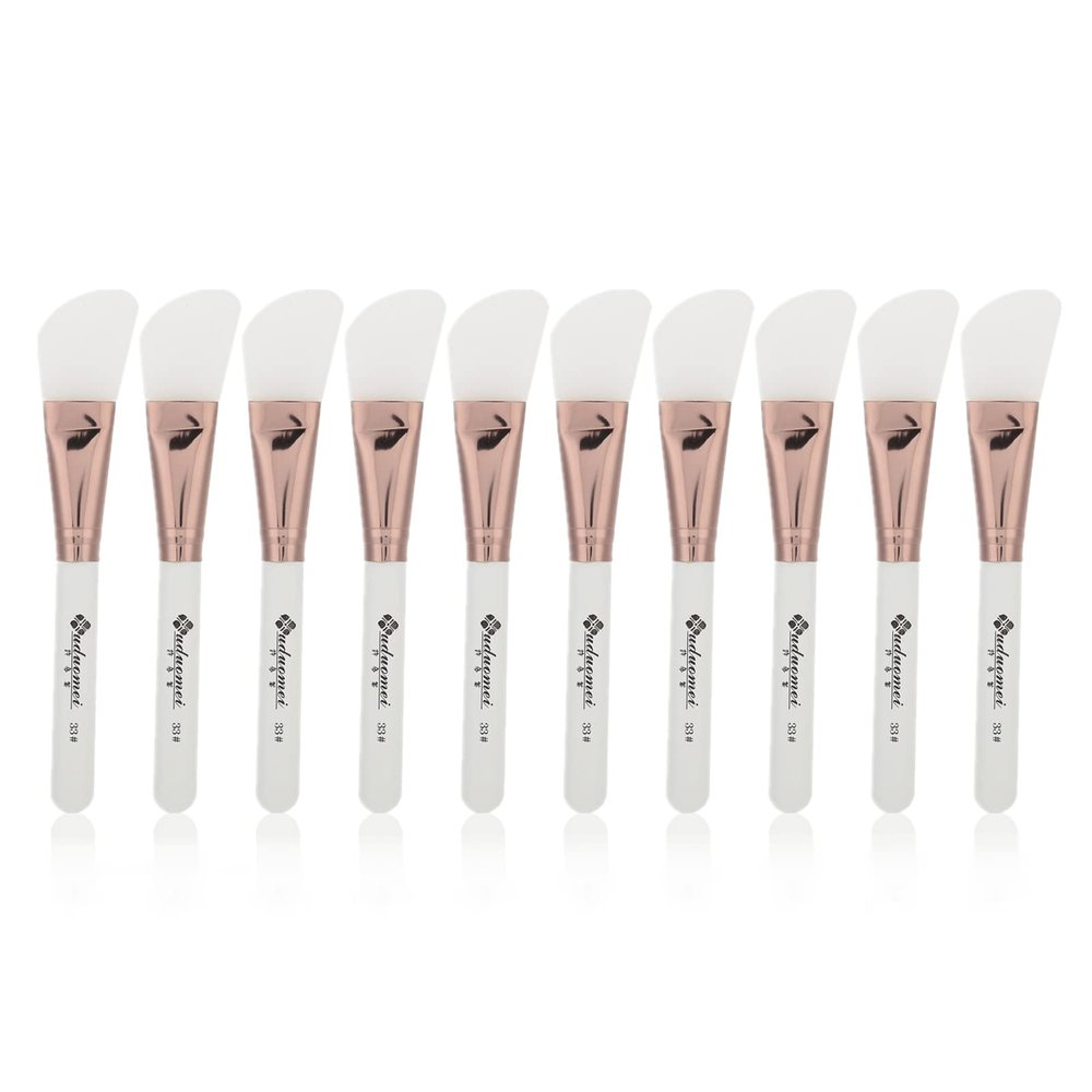 10pcs Silicone Mask Brush, Flexible Mud Mixed Brush, Hairless Face Mask Brush Applicator for Facials, Mud, Clay Mask, DIY, Modeling Mask, Wholesale Business