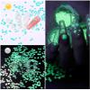6 Pack 3D Nail Glitter Sequins Luminous Star Heart Round Butterfly Flower Moon Nail Art Stickers Holographic Nail Sparkle Craft Glitter(6 Boxes) view 3