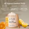 Bare Botanics Lemon Orange Body Scrub 24oz | Made in Madison, WI | All Natural Sea Salt Exfoliator w/ Skin Loving Moisturizers | Vegan & Cruelty Free | Gift Ready Packaging w/ a Cute Wooden Spoon view 2