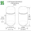 2 oz White Polypropylene Double Wall Radius Jars w/White Lined Dome Caps view 2