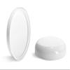 2 oz White Polypropylene Double Wall Radius Jars w/White Lined Dome Caps view 3