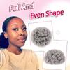rosmile Afro Puff Drawstring Ponytail Extension for Black Women, Premium Ombre Gray #1BT0906 80 Gram Short Synthetic Afro Puff Ponytail for Natural Hair, Clip On Kinky Drawstring Curly Ponytail Bun view 4