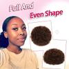 rosmile Afro Puff Drawstring Ponytail Extension for Black Women, Premium Medium Brown #4 80 Gram Short Synthetic Afro Puff Ponytail for Natural Hair, Clip On Kinky Drawstring Curly Ponytail Bun view 4