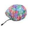 1 Pcs Adjustable Large Shower Cap with Elastic Band and Fixing Buckle,Waterproof Reusable Bath Cap for Women (02 Colored Leaves) view 1