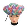 1 Pcs Adjustable Large Shower Cap with Elastic Band and Fixing Buckle,Waterproof Reusable Bath Cap for Women (02 Colored Leaves) view 2