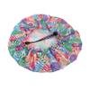 1 Pcs Adjustable Large Shower Cap with Elastic Band and Fixing Buckle,Waterproof Reusable Bath Cap for Women (02 Colored Leaves) view 4