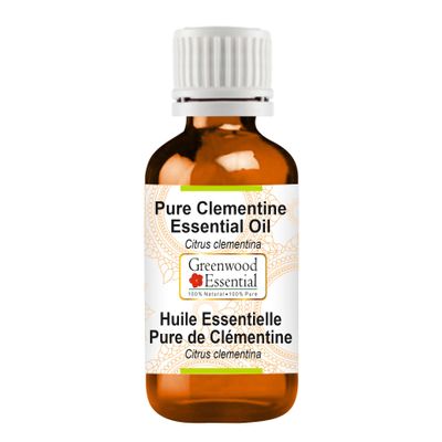 Greenwood Essential Clementine Essential Oil (Citrus Clementina) Pure | Non-Sticky | Non-Greasy | Lightweight | Men & Women | All Skin Types | Steam Distilled 15ml (0.50 oz)