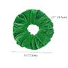 2 Pcs Green Color Large Velvet Scrunchies for Women Hair Ties view 3