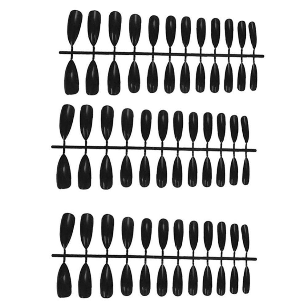 Beaupretty 72pcs Full Cover False Nails for Women Stylish Solid Color Design Material for Nail Art Salon for Parties and Festivals