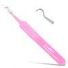 Blackhead Tweezer - Professional Curved Steel Tip Surgical Comedone & Splinter Extractor. Ideal Blemish & Acne Remover Tool Means Flawless Facial Skin (Pink) view 1