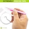 Blackhead Tweezer - Professional Curved Steel Tip Surgical Comedone & Splinter Extractor. Ideal Blemish & Acne Remover Tool Means Flawless Facial Skin (Pink) view 4