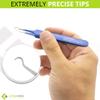 Blackhead Tweezer - Professional Curved Steel Tip Surgical Comedone & Splinter Extractor. Ideal Blemish & Acne Remover Tool Means Flawless Facial Skin (Blue) view 4