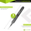 Blackhead Tweezer - Professional Curved Steel Tip Surgical Comedone & Splinter Extractor. Ideal Blemish & Acne Remover Tool Means Flawless Facial Skin (Black) view 3