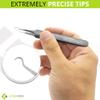 Blackhead Tweezer - Professional Curved Steel Tip Surgical Comedone & Splinter Extractor. Ideal Blemish & Acne Remover Tool Means Flawless Facial Skin (Black) view 4