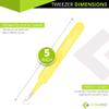 Blackhead Tweezer - Professional Curved Steel Tip Surgical Comedone & Splinter Extractor. Ideal Blemish & Acne Remover Tool Means Flawless Facial Skin (Yellow) view 3