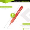 Blackhead Tweezer - Professional Curved Steel Tip Surgical Comedone & Splinter Extractor. Ideal Blemish & Acne Remover Tool Means Flawless Facial Skin (Red) view 3