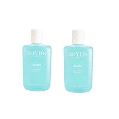 Boyds Liquido Eye Makeup Remover - Waterproof Mascara Remover | Non-Oily Gentle Formula for Sensitive Eyes | Soothes, Cleanses, Hydrates | Ophthalmologist-Tested | 4 fl oz - 2 Pack