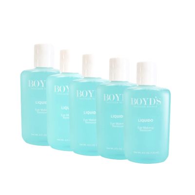 Boyds Liquido Eye Makeup Remover - Waterproof Mascara Remover | Non-Oily Gentle Formula for Sensitive Eyes | Soothes, Cleanses, Hydrates | Ophthalmologist-Tested | 4 fl oz - 5 Pack
