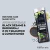 Avon Naturals Black Shine Bhringraj 2-in-1 Shampoo & Conditioner 180 ml view 3