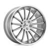 Asanti Black AB24 20X10.5 5X120 Brush SLV CHR Lip 38MM Aftermarket Rim view 1