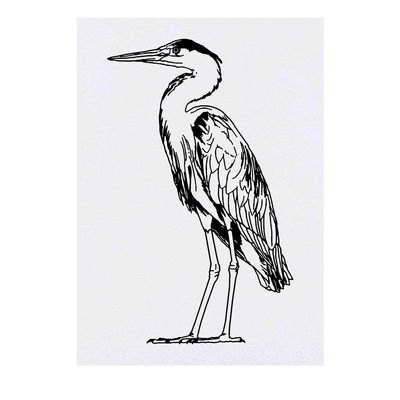 Azeeda 'Heron' Temporary Tattoo - Water Resistant, Skin-Safe, Non-Toxic Transfer (TO00037538)