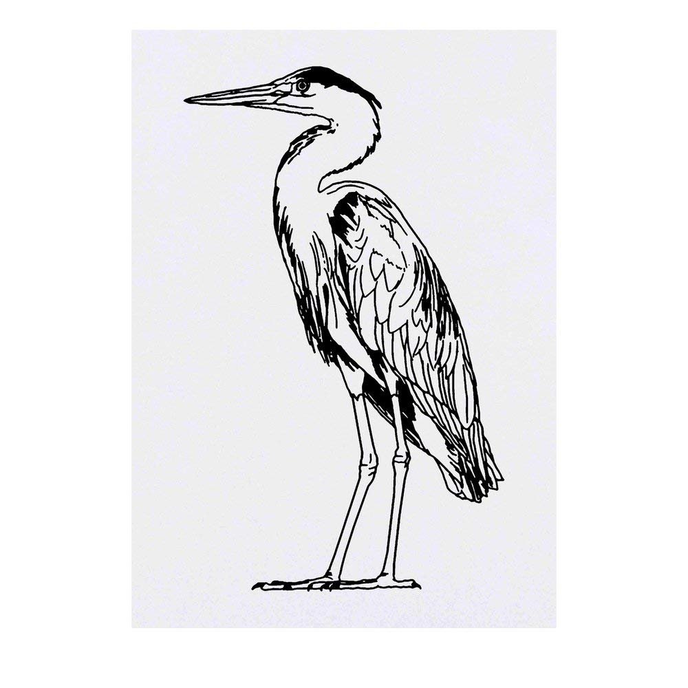 Azeeda 'Heron' Temporary Tattoo - Water Resistant, Skin-Safe, Non-Toxic Transfer (TO00037538)