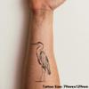 Azeeda 'Heron' Temporary Tattoo - Water Resistant, Skin-Safe, Non-Toxic Transfer (TO00037538) view 2