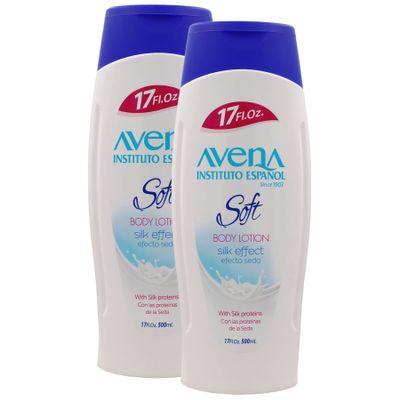 Avena Instituto Espanol Body Lotion Soft, Moisturizer, Softens and Smoothens your Skin, 2-Pack of 17 Fl Oz, 2 Bottles